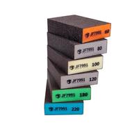 6 bloques de lijado, esponjas de lijado, bloque de papel de lija de 6 granos (60-80-100-120-180-220), bloques de lijado para papel de lija de madera, bloque de lijado a mano, papel de lija para