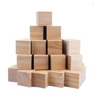 6 bloques de madera sin terminar de 3 cm para manualidades de madera, cubos de madera de pino cuadrados para pintar rompecabezas, tallar, manualidades, palos de madera (6 unidades de 3 cm)