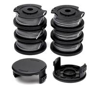 6 bobinas de hilo para cortabordes Bosch, bobinas de repuesto para cortabordes Bosch F016800569/F016800385 de nailon con 2 cubiertas de bobina, para desbrozadora con batería