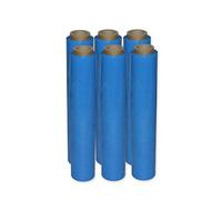6 bobinas Film estirable Azul 30 micras.