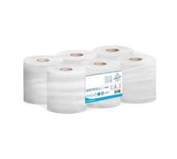 6 Bobinas Papel Secamanos Auto-Corte 2 Capas Add System Variantes Pasta Virgen y Reciclado Ecolabel FSC para Baños Oficinas Restaurantes Hoteles y Cocinas Industriales (Pasta (536 servicios))