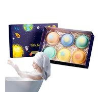 6 bolas de baño para mujer, 6 piezas orgánicas relajantes, bolas de baño en forma de planeta, idea de regalo para esposa, mamá, novia, relajación, hogar, spa