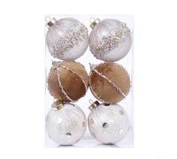 6 bolas de presión de lunares de Navidad hechas de espuma de terciopelo, para añadir elementos festivos divertidos a eventos navideños (oro claro)