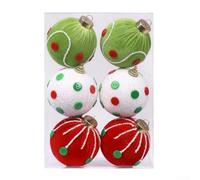 6 bolas de presión de lunares de Navidad hechas de espuma de terciopelo, para añadir elementos festivos divertidos a eventos navideños (verde)
