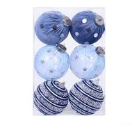 6 bolas de presión de lunares de Navidad hechas de espuma de terciopelo, para añadir elementos festivos divertidos a eventos navideños (azul noche)