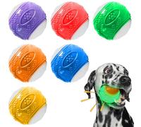 6 bolas para perros que brillan en la oscuridad, bolas de goma luminosas para perros, bolas de goma elástica, bola interactiva para perros, bolas de entrenamiento de dientes para perros medianos