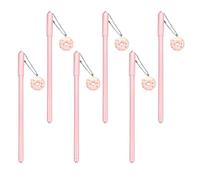 6 bolígrafos de gel con colgante de postres, punta de 1,0 mm, para mujeres, niñas, estudiantes, escritura, diario, dibujo, oficina, escuela, herramienta de escritura de dibujos animados