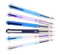 6 bolígrafos de gel retráctiles multicolor, 3 colores en 1, punta de 0,5 mm, secado rápido para tomar notas, diario, escritura suave, tintas a base de carbono