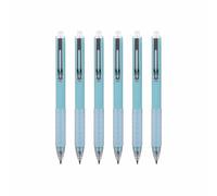 6 bolígrafos retráctiles con clip de bolsillo, papelería para tomar notas, bocetos, diario de viñetas (azul)