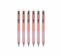 6 bolígrafos retráctiles con clip de bolsillo, papelería para tomar notas, bocetos, diario de viñetas (rosa)