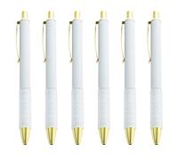 6 bolígrafos retráctiles de 1,0 mm, herramienta de escritura suave, fácil de firmar para hacer bocetos, notas, tareas, bolígrafos retráctiles