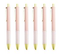 6 bolígrafos retráctiles de 1,0 mm, herramienta de escritura suave, fácil de firmar para hacer bocetos, notas, tareas, bolígrafos retráctiles