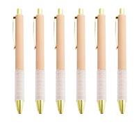 6 bolígrafos retráctiles de 1,0 mm, herramienta de escritura suave, fácil de firmar para hacer bocetos, notas, tareas, bolígrafos retráctiles