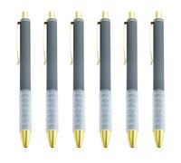 6 bolígrafos retráctiles de 1,0 mm, herramienta de escritura suave, fácil de firmar para hacer bocetos, notas, tareas, bolígrafos retráctiles