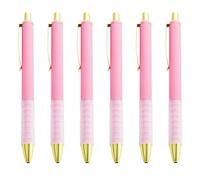 6 bolígrafos retráctiles de 1,0 mm, suministros de oficina, bolígrafos de escritura suave para escuela creativa y suave