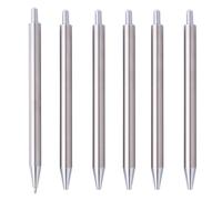 6 bolígrafos retráctiles de metal, bolígrafos de firma de negocios, escritura suave, recepción de hotel