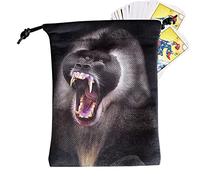 6 Bolsa para portatarjetas de tarot - Bolsa de tarot de terciopelo con patrón animal 5,12 x 7,09 pulgadas | Bolsas de regalo de mano para tarotruna, dados, piedras de , mármol, joyería Tumotsit