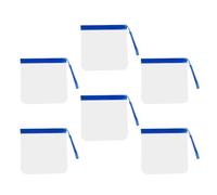 6 bolsas de almacenamiento transparentes prácticas para artículos de aseo de viaje, elegantes y organizadores de maquillaje para mujer, Blue