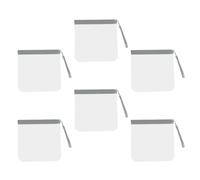 6 bolsas de almacenamiento transparentes prácticas para artículos de aseo de viaje, elegantes y organizadores de maquillaje para mujer, gris