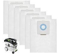 6 bolsas de aspiradora para Festool CT 36/CTM 36 E/CTL 36 E, bolsas de polvo de repuesto SELFCLEAN bolsa de filtro para Festool 496186, gran capacidad bolsa de filtro Dust Extractor Piezas de repuesto