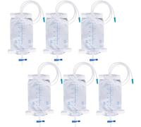 6 bolsas de orina de 500 ml para las piernas: bolsas de drenaje de orina, bolsas de drenaje con 2 correas, bolsa de orina con válvula y drenaje en T, bolsa de drenaje de orina, bolsa de drenaje de