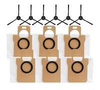 6 bolsas de polvo 6 cepillos laterales aptos para JONR para aspiradora P20 Pro Robot Cleaner Accesorios Kit de accesorios