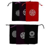 6 Bolsas de Tarot con Cordón para Barajas de Tarot y Pequeños Objetos Organizador de Tarjetas Adecuado para Almacenamiento Portátil y Obsequio