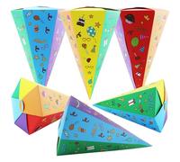 6 bolsas escolares para hermanos, 33 cm, bolsas de azúcar plegables para el comienzo del colegio, bolsas escolares para el comienzo del colegio, bolsa de regalo para niñas, bolsa de azúcar pequeña