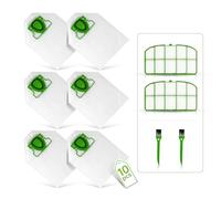 6 bolsas para aspiradora Vorwerk Folletto VK200 FP200 VK200s + 2 filtros HEPA + 2 cepillos de dientes, para Vorwerk Folletto Recambios Folletto