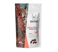 6 bolsitas x 60 g Salvaje Bocaditos Salmón para gatos ¡Pack ahorro!
