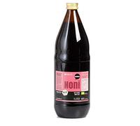 6 botellas de 1 litro de zumo de plantas frescas Noni en calidad biológica, 100% zumo directo en la botella de cristal.