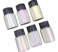 6 botellas de pigmento perlado en polvo de mica perfecto para hacer jabón de mica, 6 colores, 0.35 onzas / 10 g de polvo nacarado