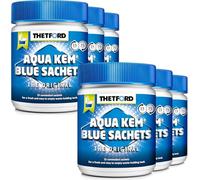 6 botes de Aqua Kem Blue, en paquetes de 15 bolsitas