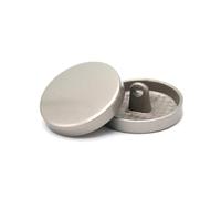 6 botones metálicos dorados planos y redondos clásicos, adecuados para ropa, jeans, camisas, suéteres y chaquetas.,Blanco mate,25 mm