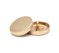 6 botones metálicos dorados planos y redondos clásicos, adecuados para ropa, jeans, camisas, suéteres y chaquetas.,Dorado mate,25 mm