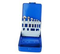 6 Brocas Cónicas De Desbarbado, Avellanadas, De 6,3-20,5 Mm, Con Vástago Redondo De 3 Flautas Y 90 Grados De HSS.(With Case)