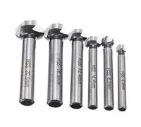 6 Brocas Cónicas De Desbarbado, Avellanadas, De 6,3-20,5 Mm, Con Vástago Redondo De 3 Flautas Y 90 Grados De HSS.(Without Case)