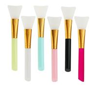 6 brochas aplicadoras de mascarillas faciales, aplicadores de gelatina, herramienta aplicadora de mascarilla, cepillo para loción corporal, mantequilla, arcilla, máscara de bricolaje (rosa, azul,