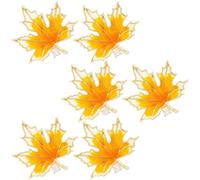 6 broches de hoja de arce, broches brillantes, broche de hojas de otoño, broches de joyería, accesorios de decoración para hombres y mujeres, ropa, bolsos, mochila, sombrero
