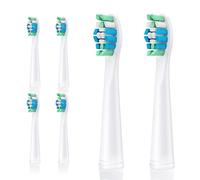 6 cabezales de cepillo de repuesto, cabezales de cepillo de dientes de repuesto de cuidado completo, cabezales de repuesto para cepillo de dientes eléctrico, EasyClean, ajuste para la salud de las
