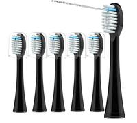 6 cabezales de repuesto para cepillo de dientes compatibles con Waterpik Sonic Fusion SF01 SF02/Sonic Fusion 2.0 SF03 SF04, cabezales de repuesto para cepillo de dientes con cubiertas y 30 hilos
