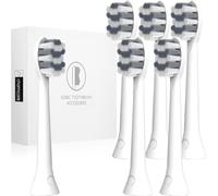 6 cabezales de repuesto para cepillos de dientes compatibles con Philips | Cabezales de cepillo de repuesto para DiamondClean 4100 5100 6100 9900 7500 | Cerdas DuPont de alta calidad, color blanco
