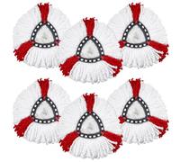 6 cabezales de repuesto para mopa Vileda, repuesto aplicable mopa Vileda Turbo, recambio de mopa de microfibra Vileda, para limpieza de suelos.