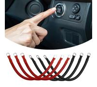 6 cables de batería 4AWG de 12 pulgadas, 6 piezas de 4 AWG cada uno mide 30 cm de largo, por lo que es adecuado para entornos hostiles