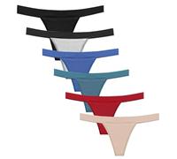 6 cadenas menstruales para mujer con interior de algodón, 4 capas de sellado Tanga menstrual, bragas de fuga urinaria para mujer lavable