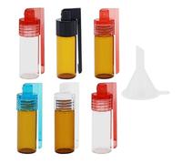 6 cajas de 51 mm para rapé, herramienta de polvo de especias con cuchara, botella de almacenamiento portátil con embudo y cuchara, juego de sniffer