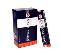 6 cajas/paquete de 120 varillas Total Vijayshree Golden Nag Darshan fragancia de incienso de calidad de India