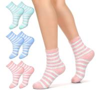 6 calcetines de aloe, calcetines de loción, calcetines hidratantes con infusión de aloe, calcetines de spa para hombres y mujeres, calcetines de gel para dormir para pies secos agrietados, pantuflas