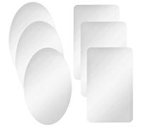 6 calcomanías acrílicas de espejo con formas ovaladas y cuadradas para decoración de baño y hogar, crea un reflejo claro y un ambiente elegante