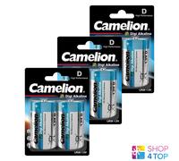 6 CAMELION D DIGI ALKALINE BATTERIES LR20 AM1 MN1300 E95 1.5V 2BL EXP 2026 NUEVO